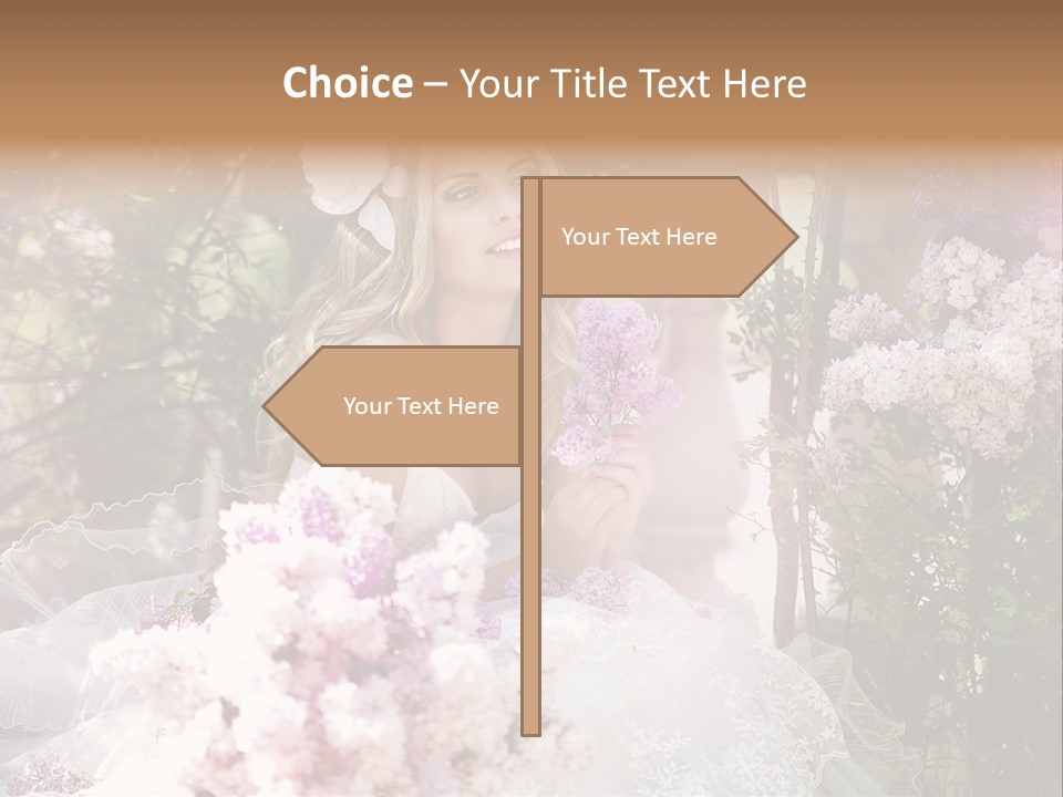 Marriage Bouquet Celebrating PowerPoint Template