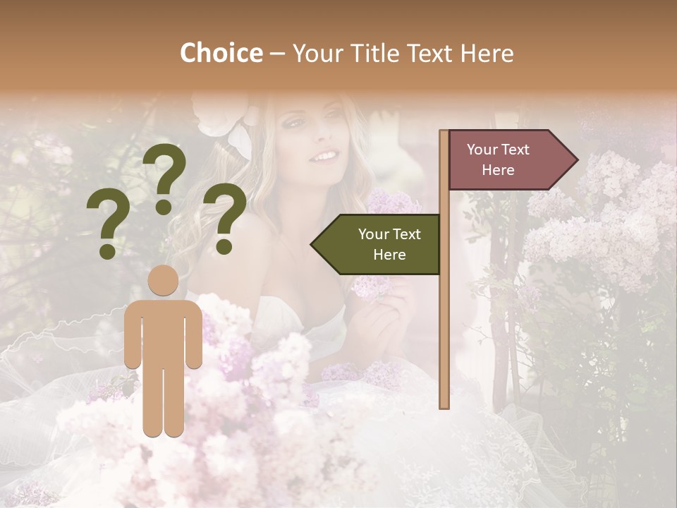 Marriage Bouquet Celebrating PowerPoint Template