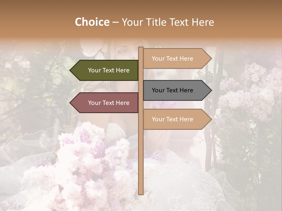 Marriage Bouquet Celebrating PowerPoint Template