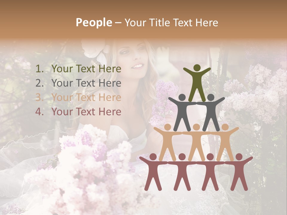 Marriage Bouquet Celebrating PowerPoint Template