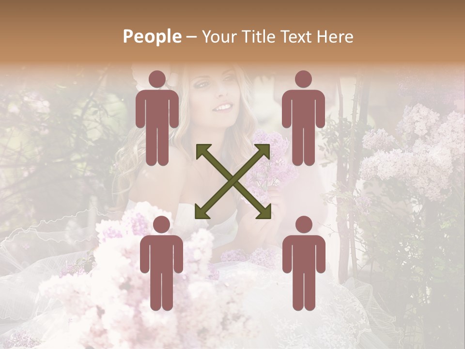 Marriage Bouquet Celebrating PowerPoint Template