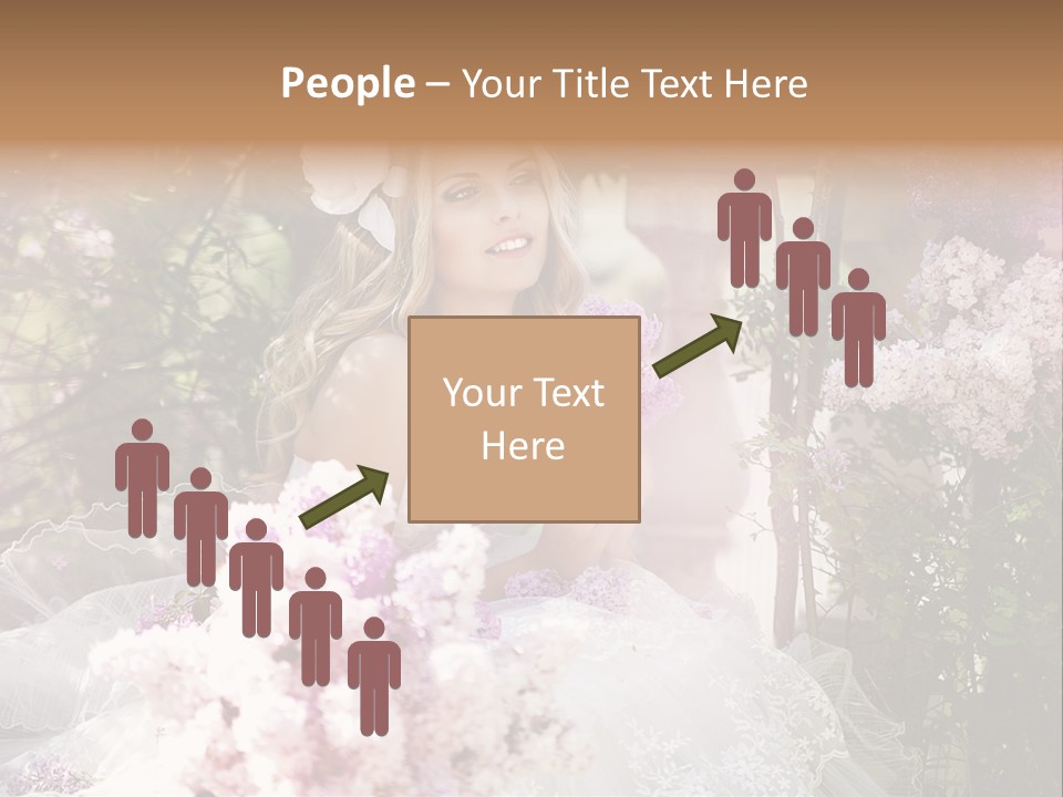 Marriage Bouquet Celebrating PowerPoint Template