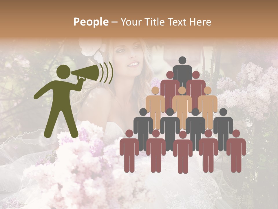 Marriage Bouquet Celebrating PowerPoint Template