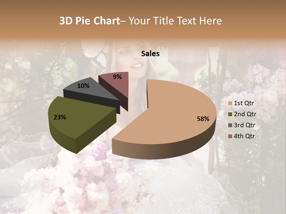 Marriage Bouquet Celebrating PowerPoint Template