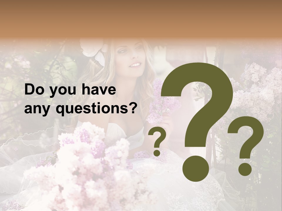 Marriage Bouquet Celebrating PowerPoint Template