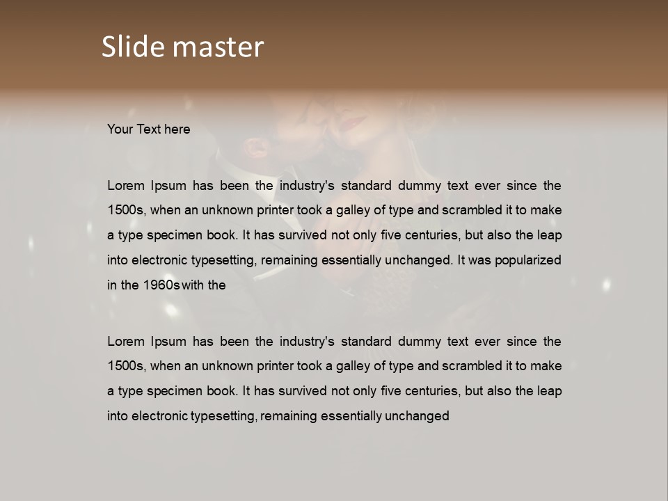 Well Dressed Fashion Kiss PowerPoint Template