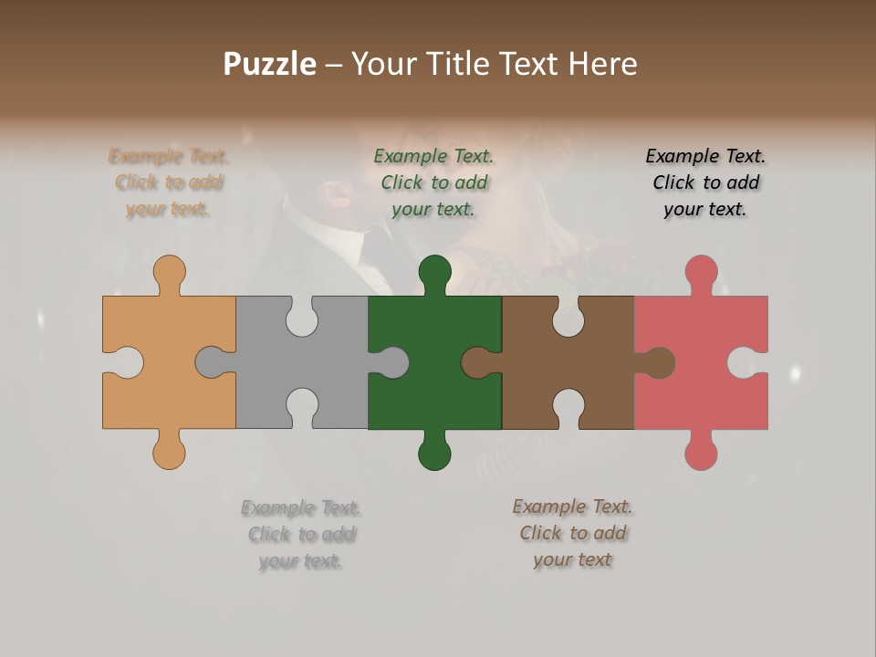 Well Dressed Fashion Kiss PowerPoint Template