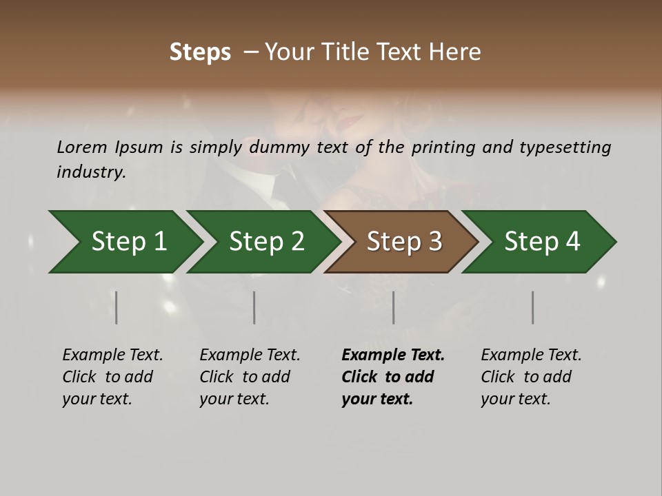 Well Dressed Fashion Kiss PowerPoint Template