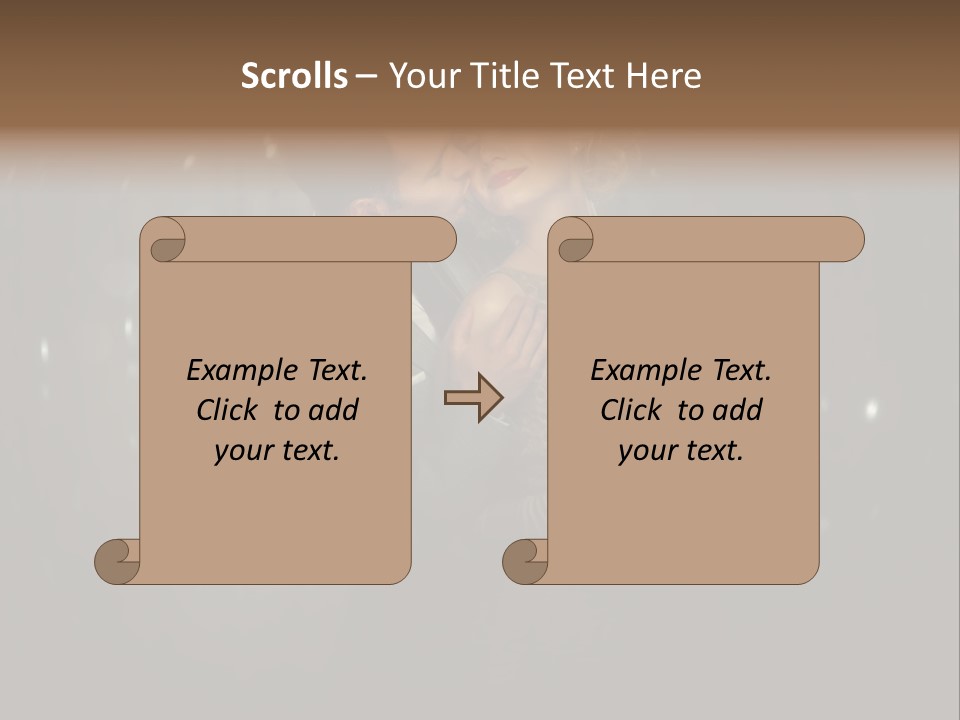 Well Dressed Fashion Kiss PowerPoint Template