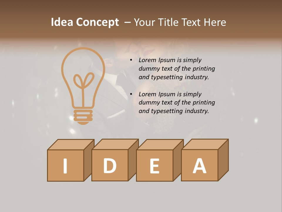 Well Dressed Fashion Kiss PowerPoint Template