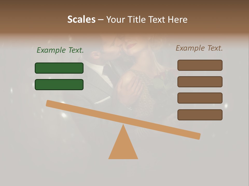 Well Dressed Fashion Kiss PowerPoint Template