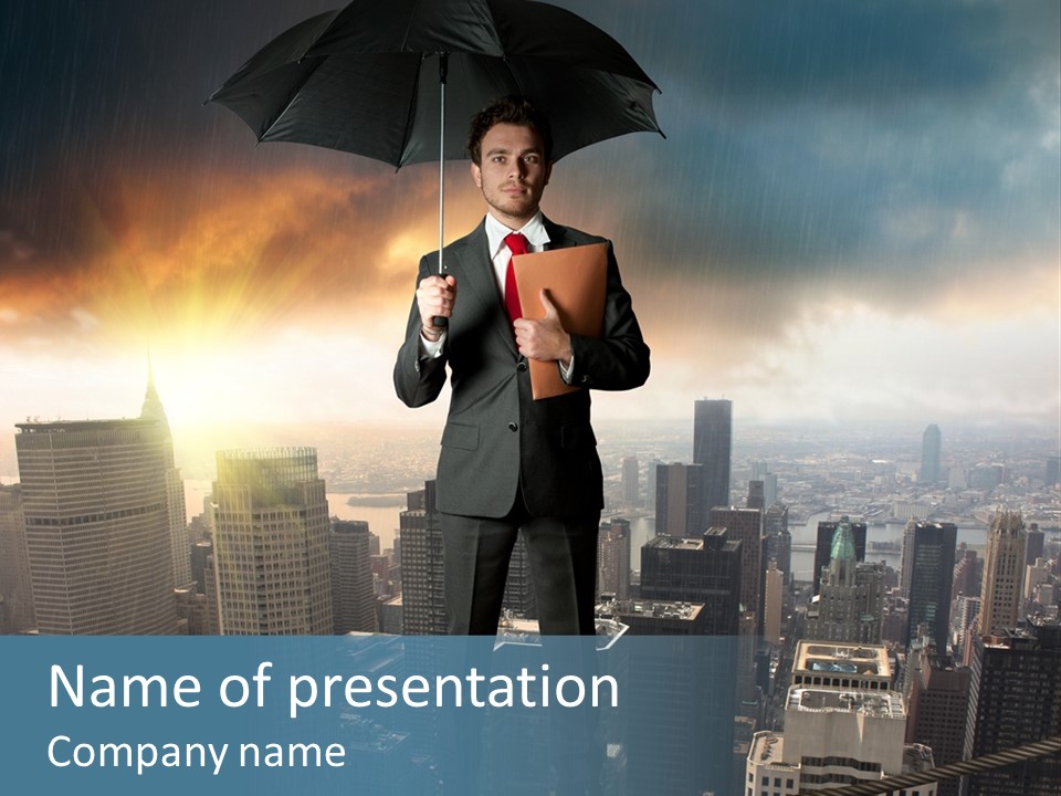 Insurance Protection Walk PowerPoint Template