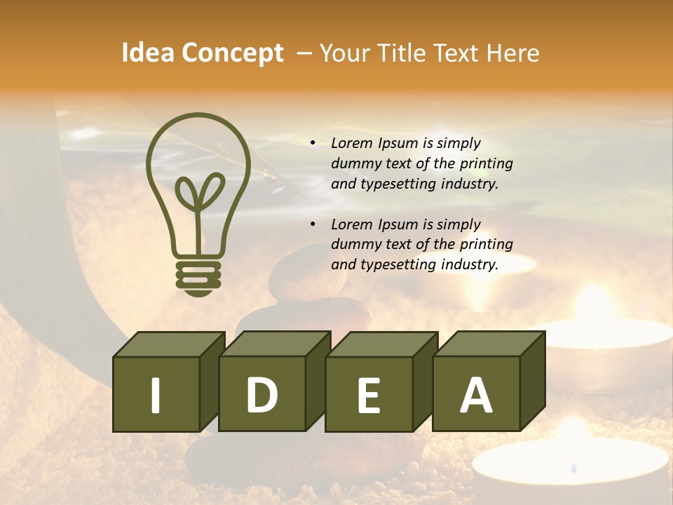 Bamboo Bath Decoration PowerPoint Template