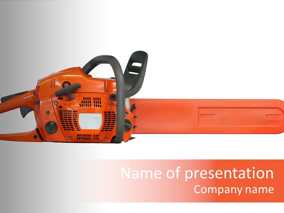 Forest Power Saw Man PowerPoint Template