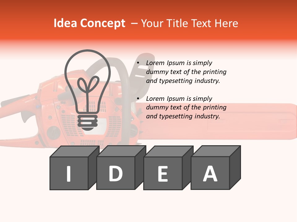 Forest Power Saw Man PowerPoint Template