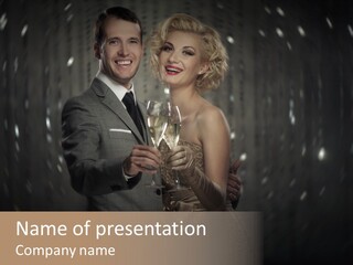 Handsome Luxury Retro PowerPoint Template