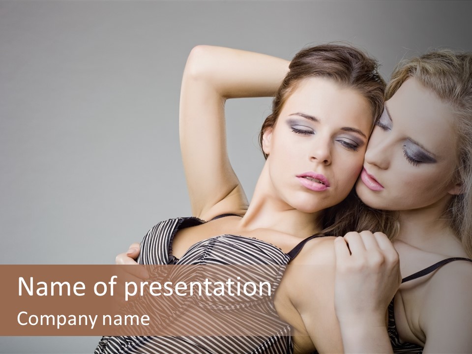 Nude Sweet Kiss PowerPoint Template