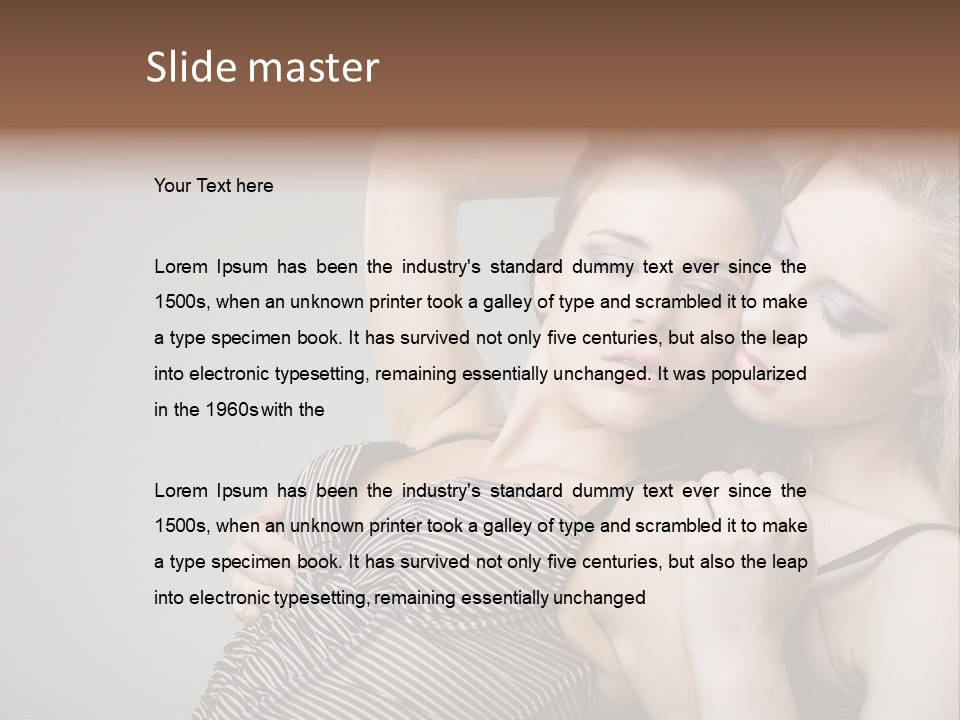 Nude Sweet Kiss PowerPoint Template