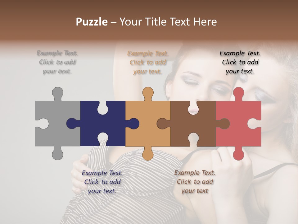 Nude Sweet Kiss PowerPoint Template