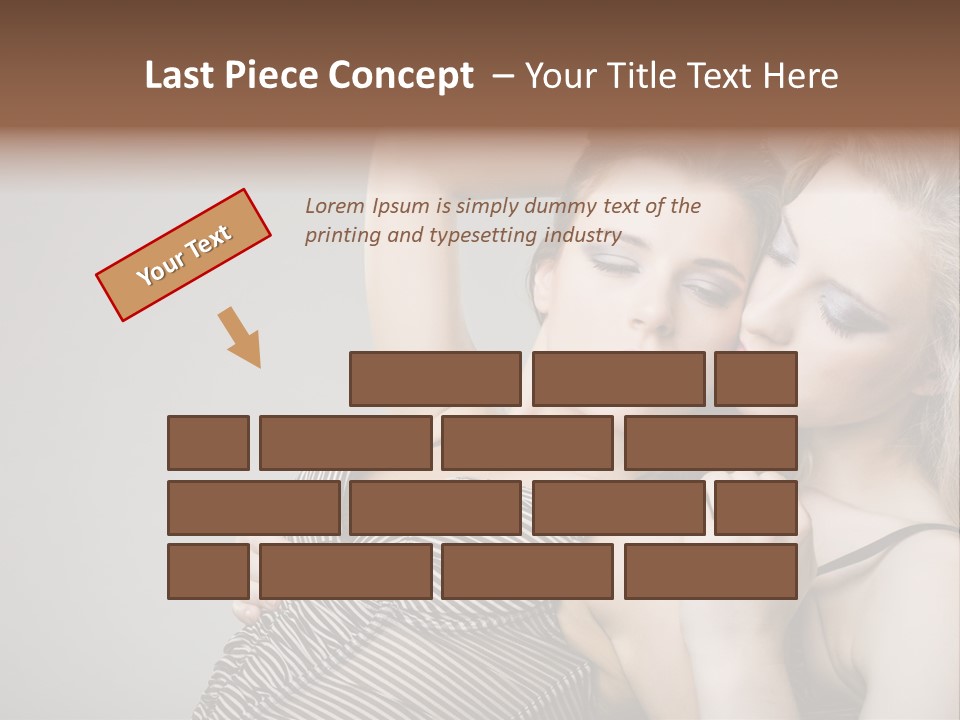 Nude Sweet Kiss PowerPoint Template