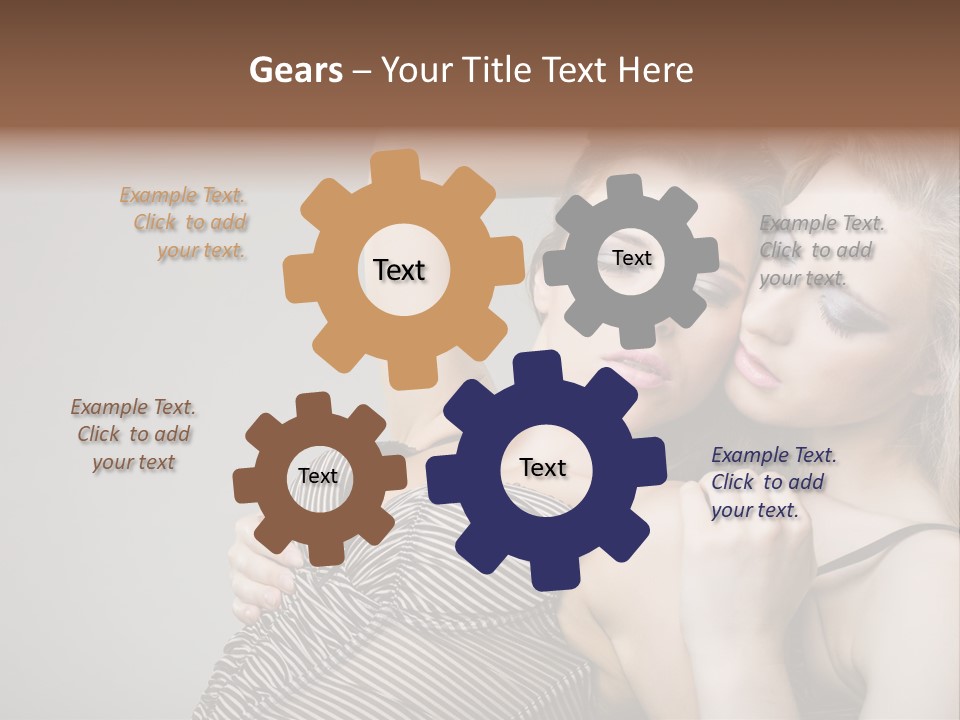 Nude Sweet Kiss PowerPoint Template