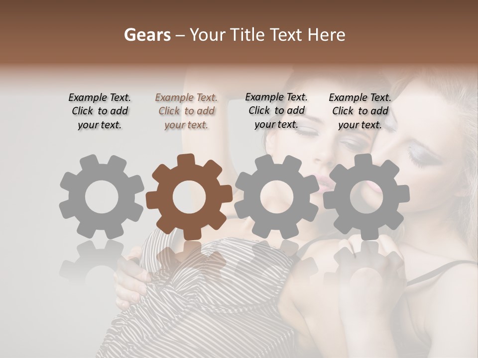 Nude Sweet Kiss PowerPoint Template