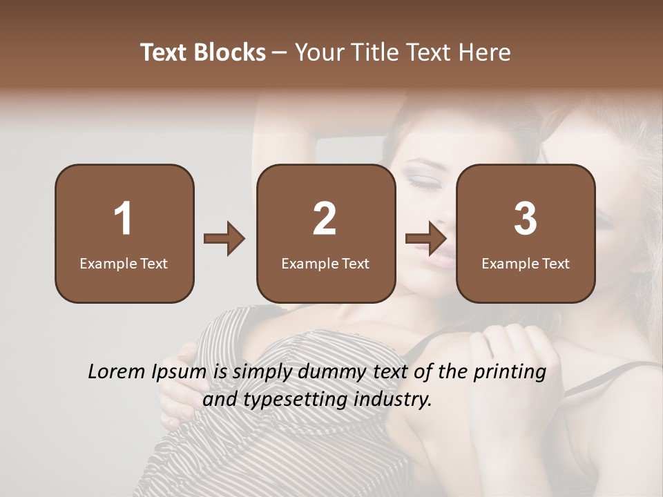 Nude Sweet Kiss PowerPoint Template