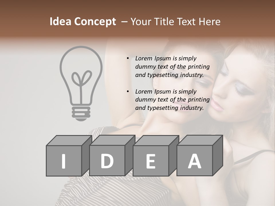 Nude Sweet Kiss PowerPoint Template