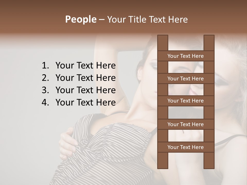Nude Sweet Kiss PowerPoint Template