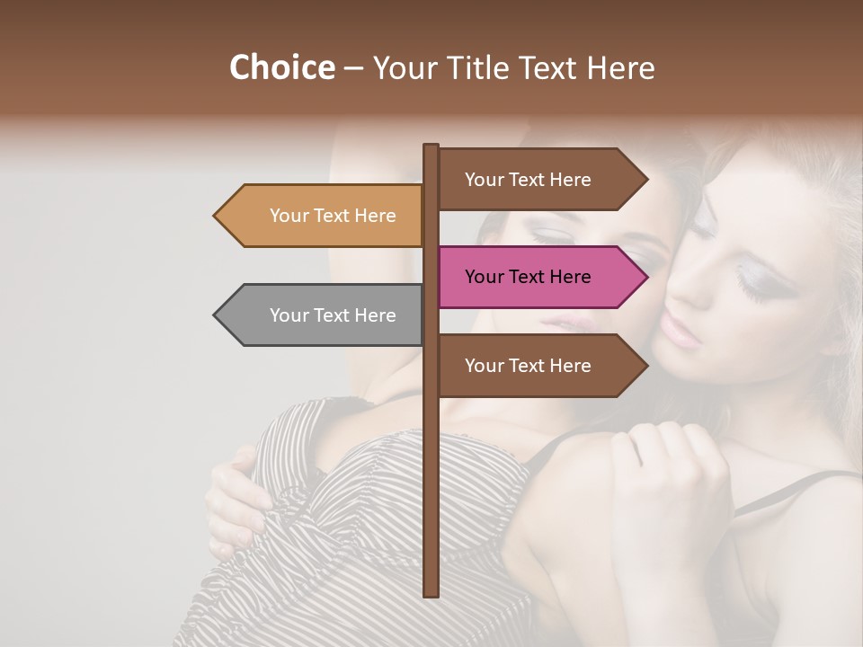 Nude Sweet Kiss PowerPoint Template