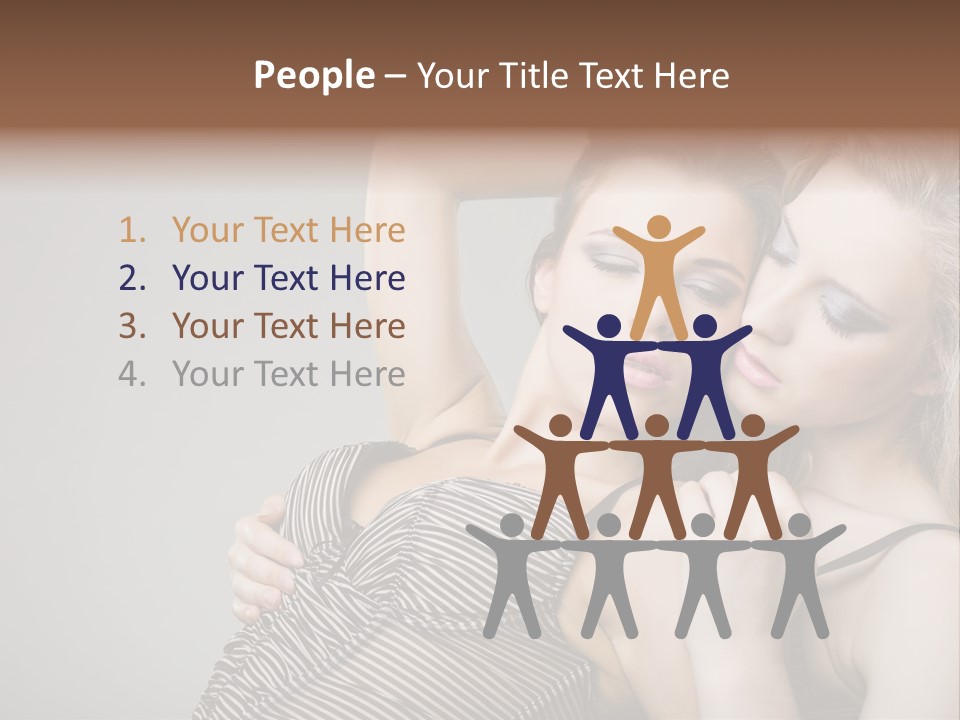 Nude Sweet Kiss PowerPoint Template