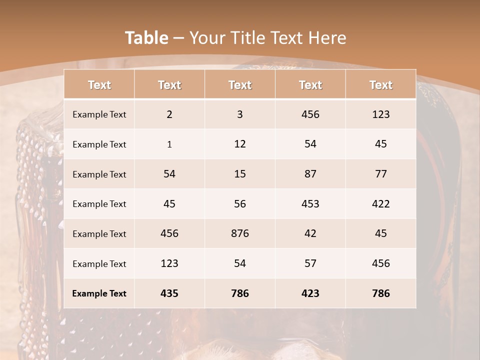Bar Table Life PowerPoint Template