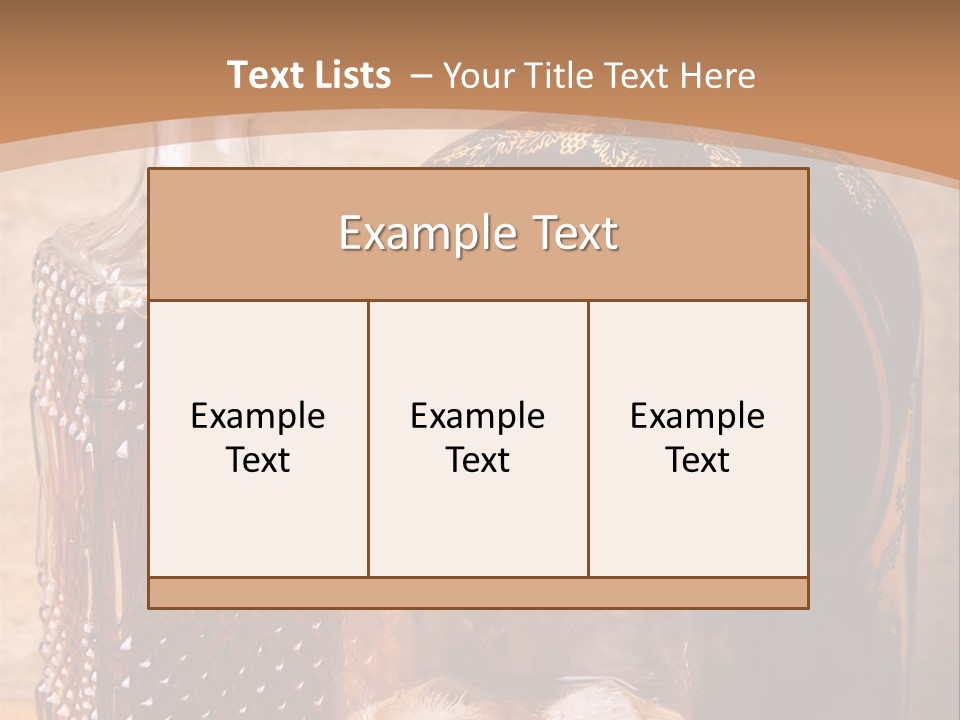 Bar Table Life PowerPoint Template