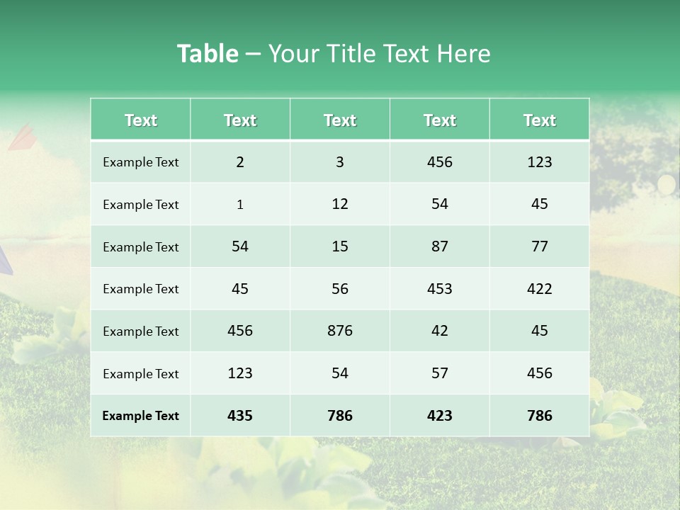 Day Landscape Colour PowerPoint Template