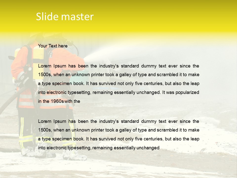 Fire Prevention Rescue Hose PowerPoint Template