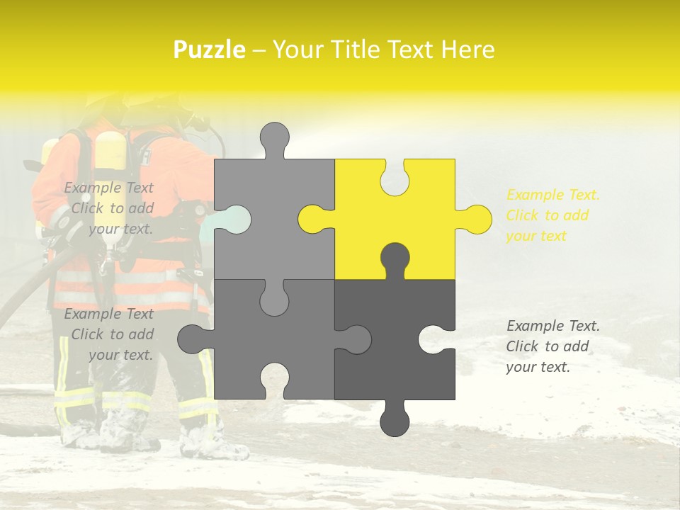 Fire Prevention Rescue Hose PowerPoint Template