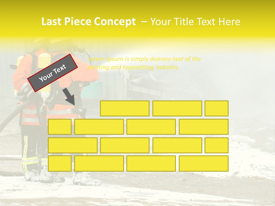 Fire Prevention Rescue Hose PowerPoint Template