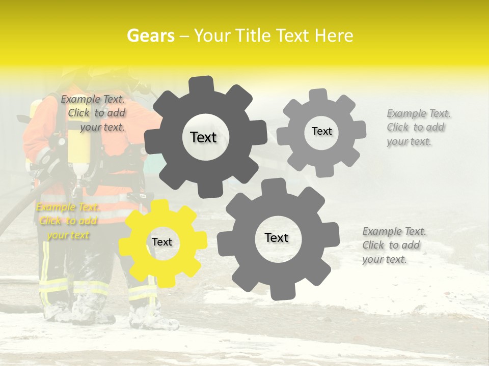 Fire Prevention Rescue Hose PowerPoint Template