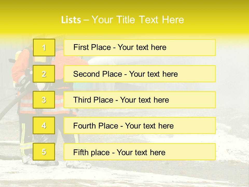 Fire Prevention Rescue Hose PowerPoint Template