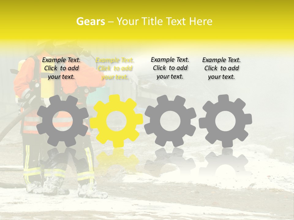 Fire Prevention Rescue Hose PowerPoint Template