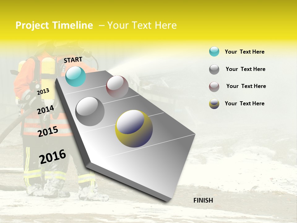 Fire Prevention Rescue Hose PowerPoint Template