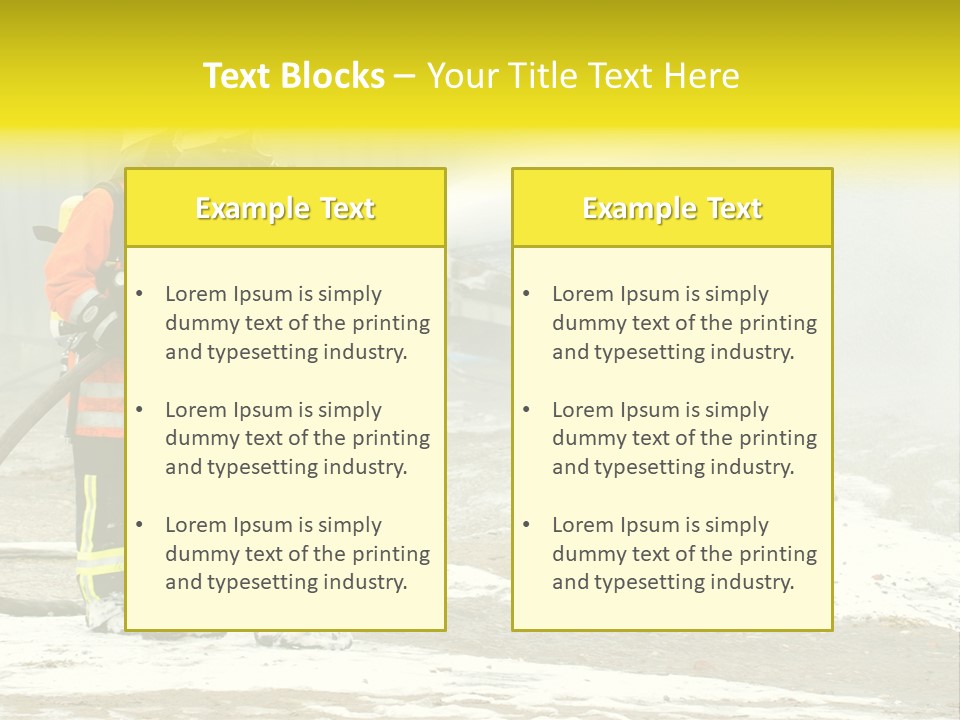 Fire Prevention Rescue Hose PowerPoint Template