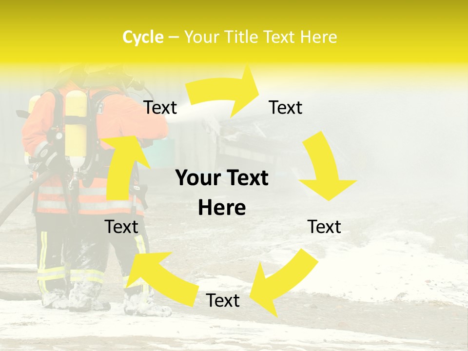 Fire Prevention Rescue Hose PowerPoint Template