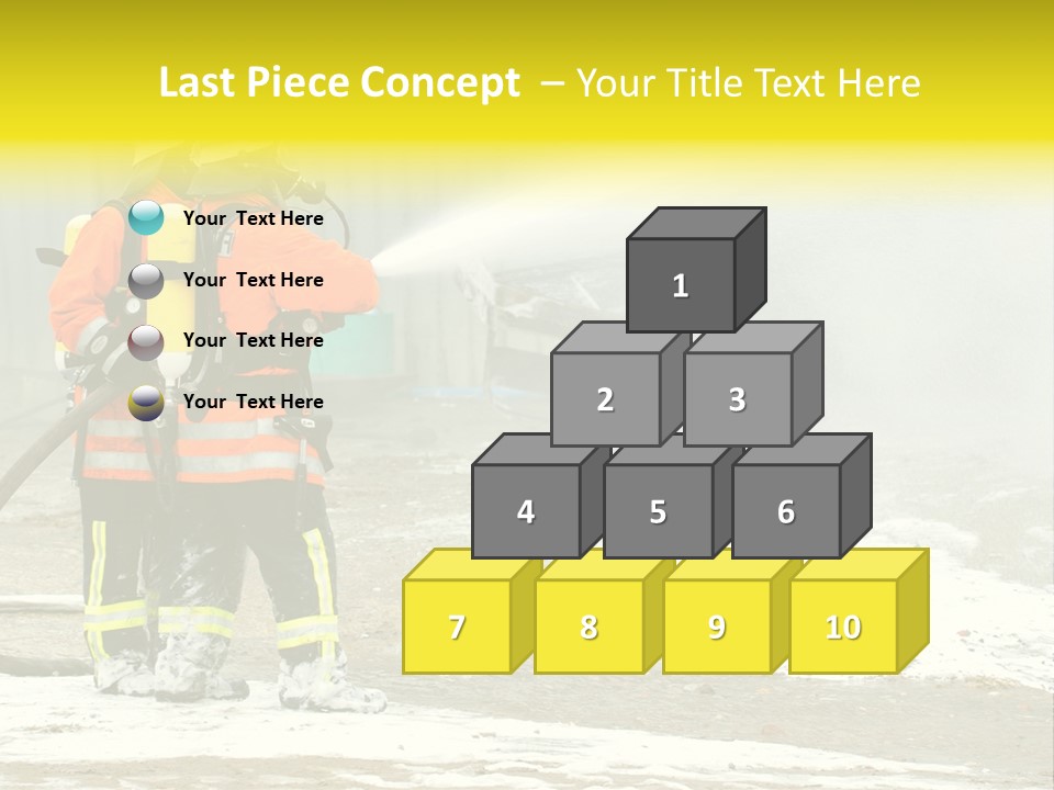 Fire Prevention Rescue Hose PowerPoint Template