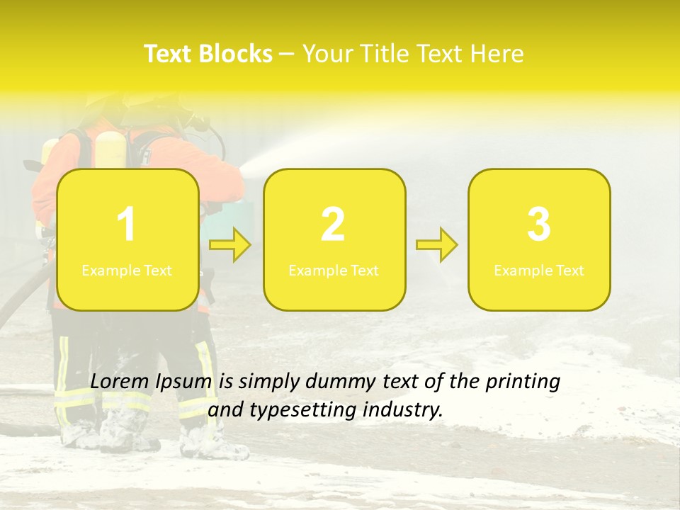 Fire Prevention Rescue Hose PowerPoint Template