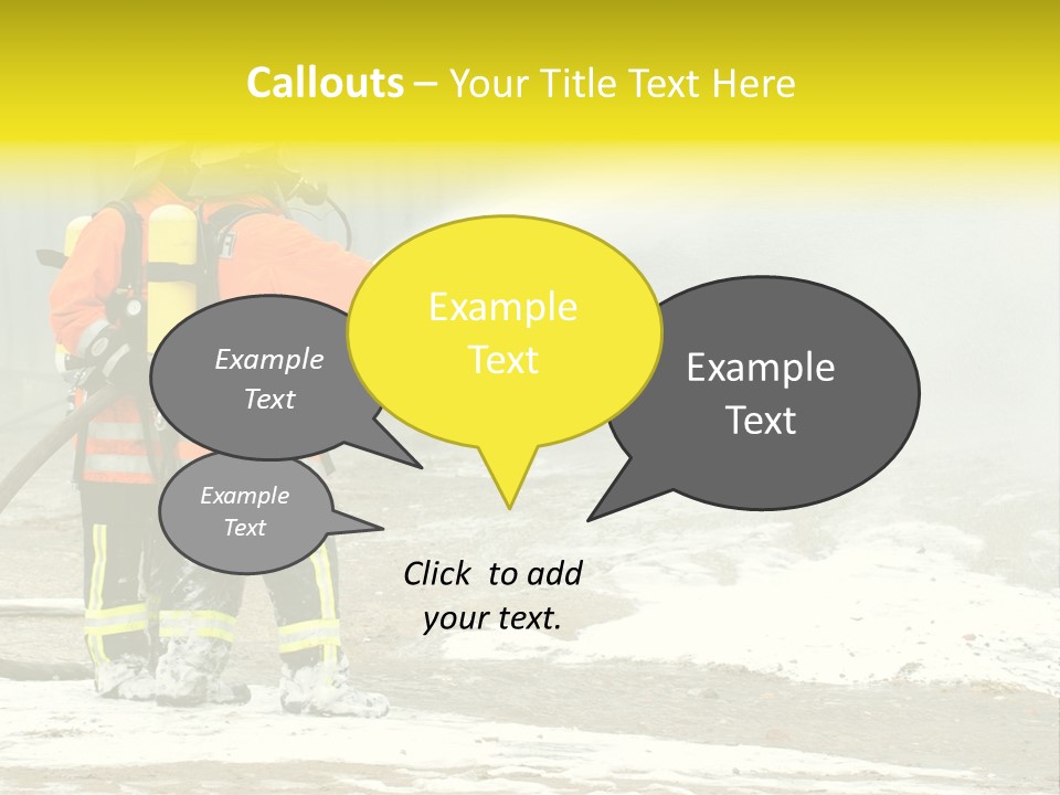 Fire Prevention Rescue Hose PowerPoint Template