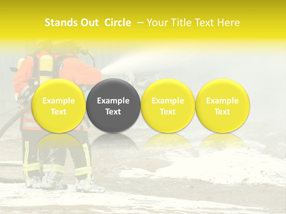 Fire Prevention Rescue Hose PowerPoint Template