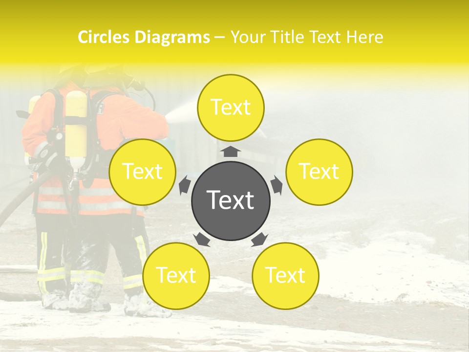 Fire Prevention Rescue Hose PowerPoint Template