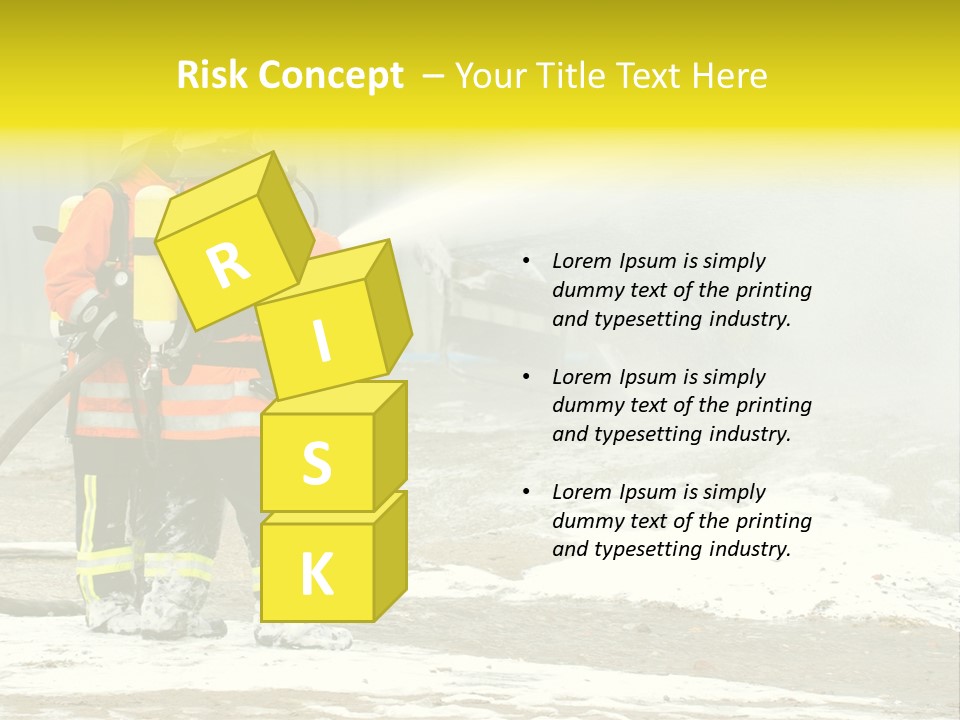 Fire Prevention Rescue Hose PowerPoint Template