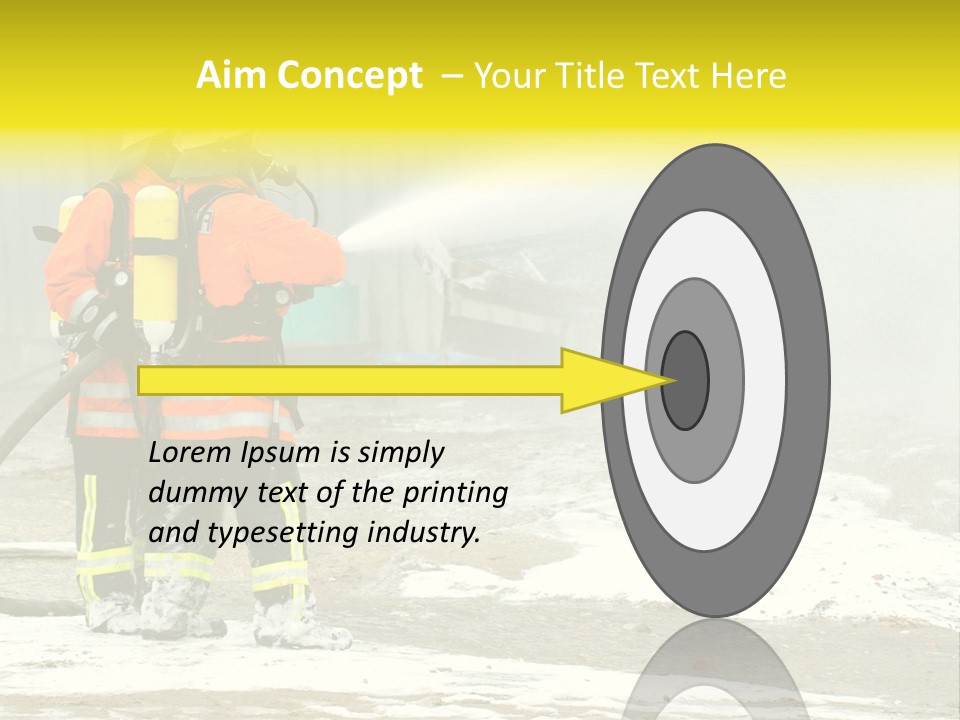 Fire Prevention Rescue Hose PowerPoint Template